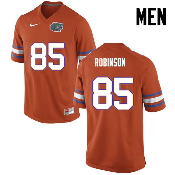 Men's NCAA Florida Gators James Robinson #85 Stitched Authentic Nike Orange College Football Jersey HUX7065CY